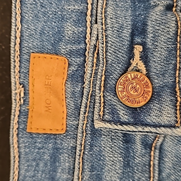 💕MOTHER💕 The Tomcat High Rise Straight Leg Button Fly Jeans ~ Layover 34 NWOT - Picture 16 of 17